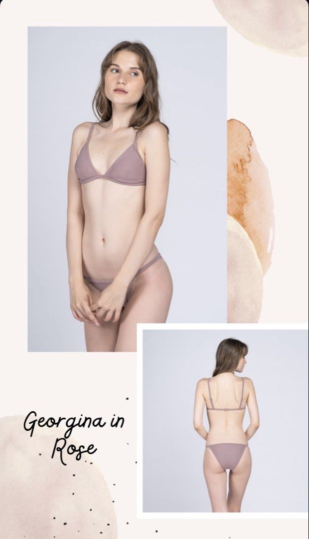 Savvy Swim rose (Category: Bikinis & Swimsuits) located in Makati City. Submitted by katch2 (Listing ID 1467312789, Image 2). Description: - Brand: Savvy Swim - Condition: Good as new (used once) - Size: Medium (both top and bottoms) - Color: Rose lining - Style: Triangle top with adjustable straps and matching tie-side bottoms - Perfect for: Beach trips and vacations.