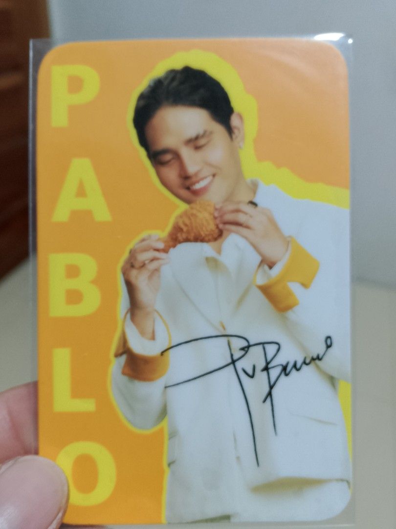 SB19 -PABLO MCDO VER 1 (Category: Other Merchandise) located in Tagum. Submitted by ms.jopz (Listing ID 1467302926, Image 1). Description: - Official Pablo (SB19) photocard MCDO.