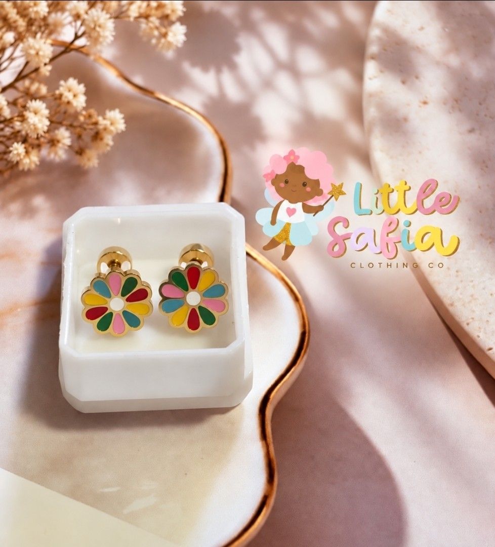 Screwback Earrings (Category: Babies & Kids Fashion) located in Baguio. Submitted by khaydiiz (Listing ID 1467269353, Image 1). Description: Screwback Earrings! perfect for your little ones! 💰190 ONLY ✨ Stainless Steel 💗 Hypoallergenic 💦 Waterproof 🔒 Secure Screwback Design.