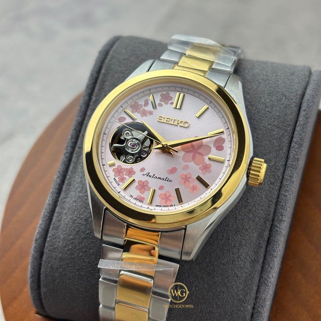 Seiko Selection Sakura HFB012J HFB012 (Category: Women's Watches) located in Manila. Submitted by drhanlie (Listing ID 1467200325, Image 2). Description: Seiko Selection HFB012J | HFB012 ⌚️ Sakura Off-Catalog Limited Edition FOR ONLY ₱27,990 ✅ Specs: Limited Edition: 800 pieces only, Japan-market off-catalog model Movement: 4R38 Automatic with Manual Winding Crystal: Hardlex Case Size: 33.7mm Condition: Brand New Inclusions: Complete set Guarante