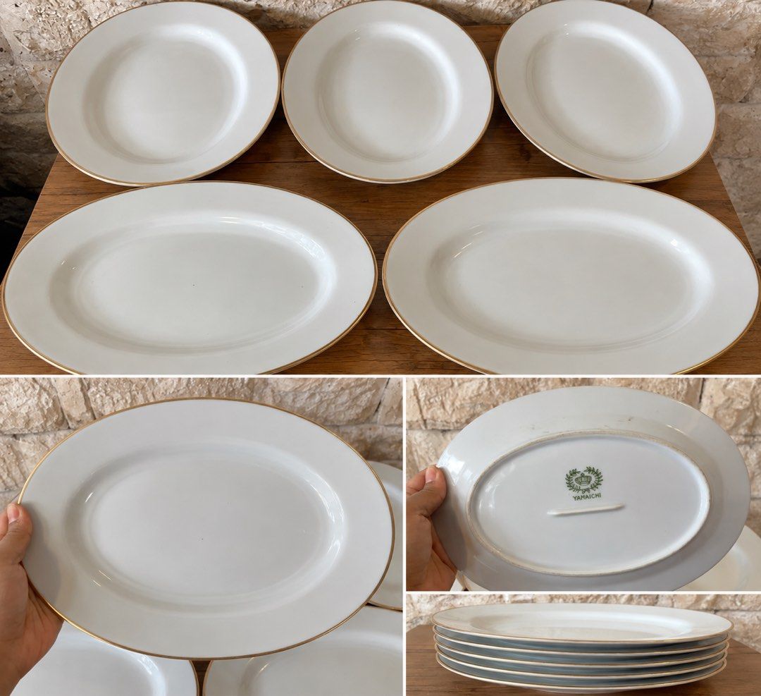 set of 5 white oval serving platters L7x10” (Category: Dinnerware & Cutlery) located in San Fernando. Submitted by japansurpluselyu (Listing ID 1467284765, Image 1). Description: .