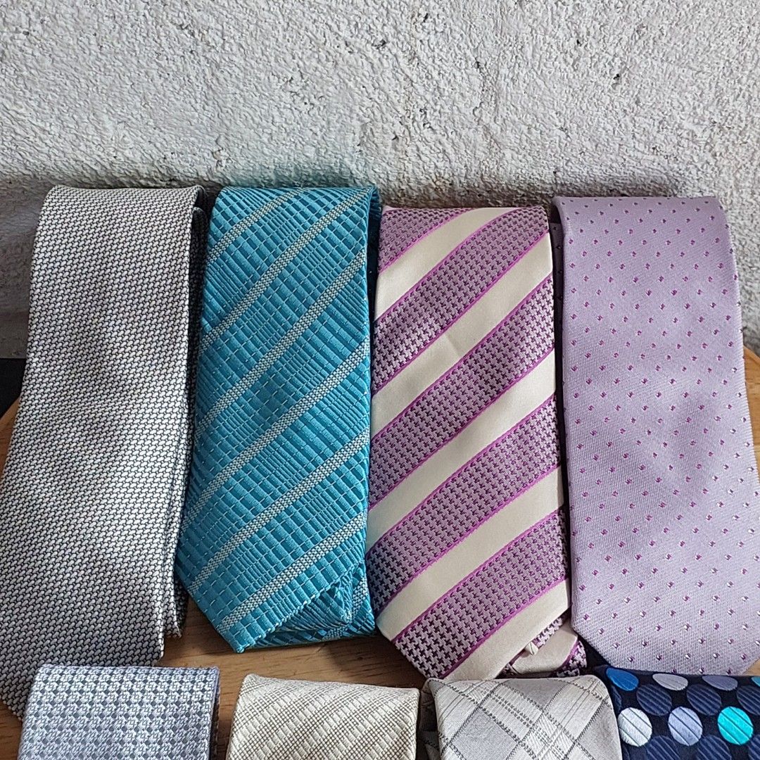Set of 8 Neckties (Category: Ties) located in Caloocan City. Submitted by 2ndhand.manila (Listing ID 1467173496, Image 2). Description: Swipe left for more photos and measurements. ▪️NO COD/COP ▪️Ship thru J&T ▪️Lalamove/Grab Express ▪️G-Cash or Bank Transfer ▪️Location: North Caloocan.