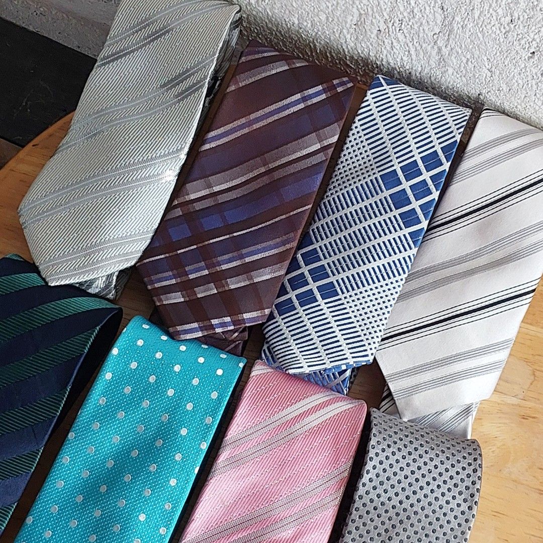 Set of 8 Neckties (Category: Ties) located in Caloocan City. Submitted by 2ndhand.manila (Listing ID 1467173584, Image 3). Description: Swipe left for more photos and measurements. ▪️NO COD/COP ▪️Ship thru J&T ▪️Lalamove/Grab Express ▪️G-Cash or Bank Transfer ▪️Location: North Caloocan.