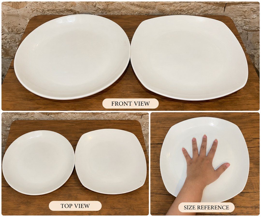 set of white ceramic or porcelain tableware 10” (Category: Dinnerware & Cutlery) located in San Fernando. Submitted by japansurpluselyu (Listing ID 1467362023, Image 1). Description: .
