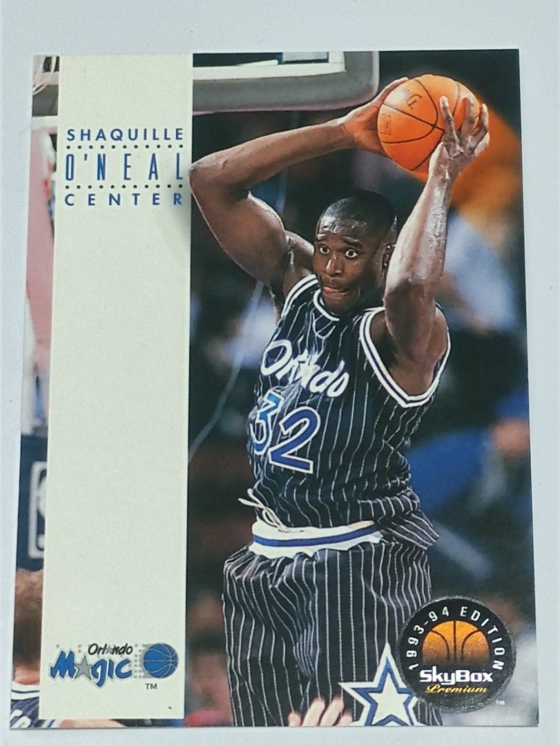 Shaquille O'Neal 1993 Skybox Premium (2nd Year) (Category: Raw Singles) located in Lipa City. Submitted by mark_collections (Listing ID 1467211607, Image 1). Description: Shaquille O'Neal 1993 Skybox Premium (2nd Year) Mode of Payment: Gcash.