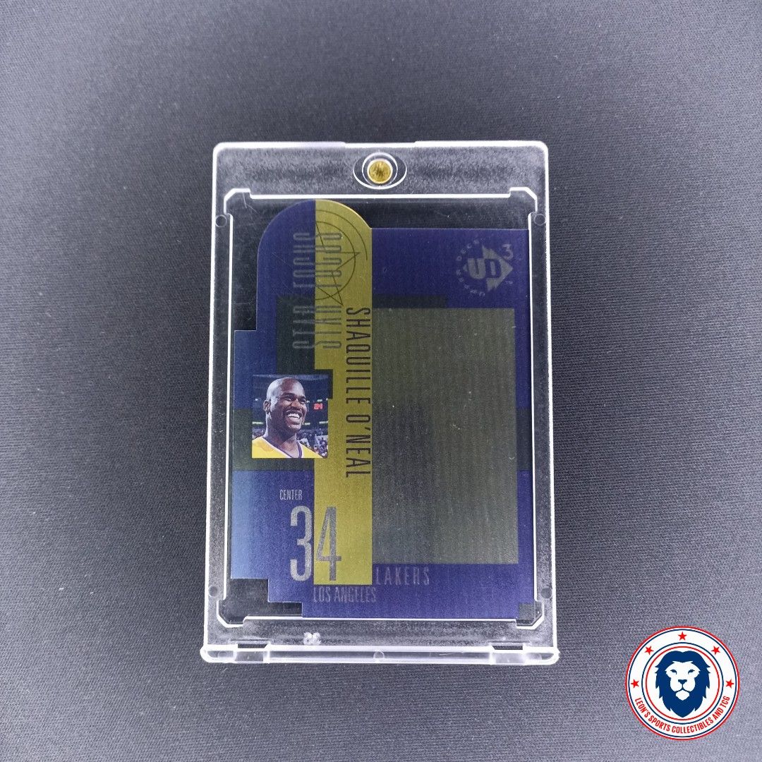 Shaquille O'neal (Category: Raw Singles) located in San Fernando. Submitted by leonsportscollectiblesandtcg (Listing ID 1467320770, Image 1). Description: Near mint to mint condition unless with stated major issue. Cards are raw. Print lines, minimal white corners and other minor issues do not make your purchase eligible for returns/refunds. Issues will be indicated. Please manage your expectation and do not expect all raw cards to gem especially