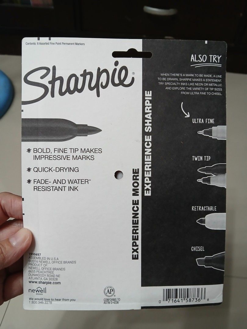 Sharpie (Category: Announcements) located in Mabalacat. Submitted by michelle.m.d. (Listing ID 1467271022, Image 3). Description: The image shows an 8-count pack of Sharpie Fine Point Permanent Markers in assorted colors..