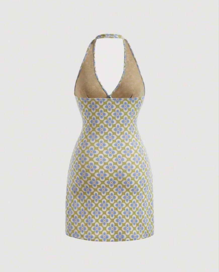 Shein backless floral dress (Category: Dresses) located in Cabuyao City. Submitted by girlontherockspreloved (Listing ID 1467252587, Image 2). Description: Like new condition used once only. Fits S-M. No flaw. Super pretty in actual 🥰.