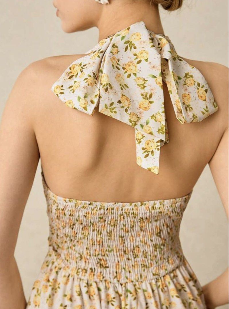 Shein floral midi dress (Category: Dresses) located in Cabuyao City. Submitted by girlontherockspreloved (Listing ID 1467259704, Image 3). Description: Like new condition used once only. Fits S-M. No flaw. Super pretty in actual 🥰.