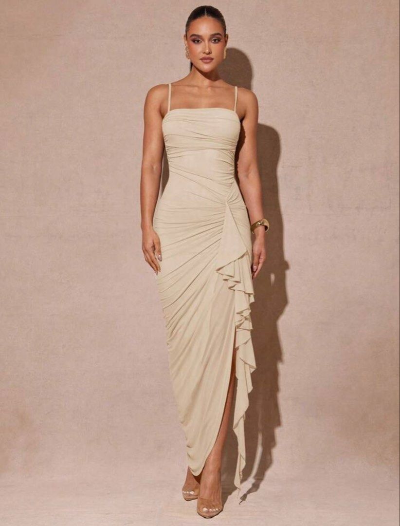 Shein formal maxi dress (Category: Dresses) located in Cabuyao City. Submitted by girlontherockspreloved (Listing ID 1467256673, Image 1). Description: Brand new with tag. Never used. Fits S-M. Super pretty in actual 🥰.