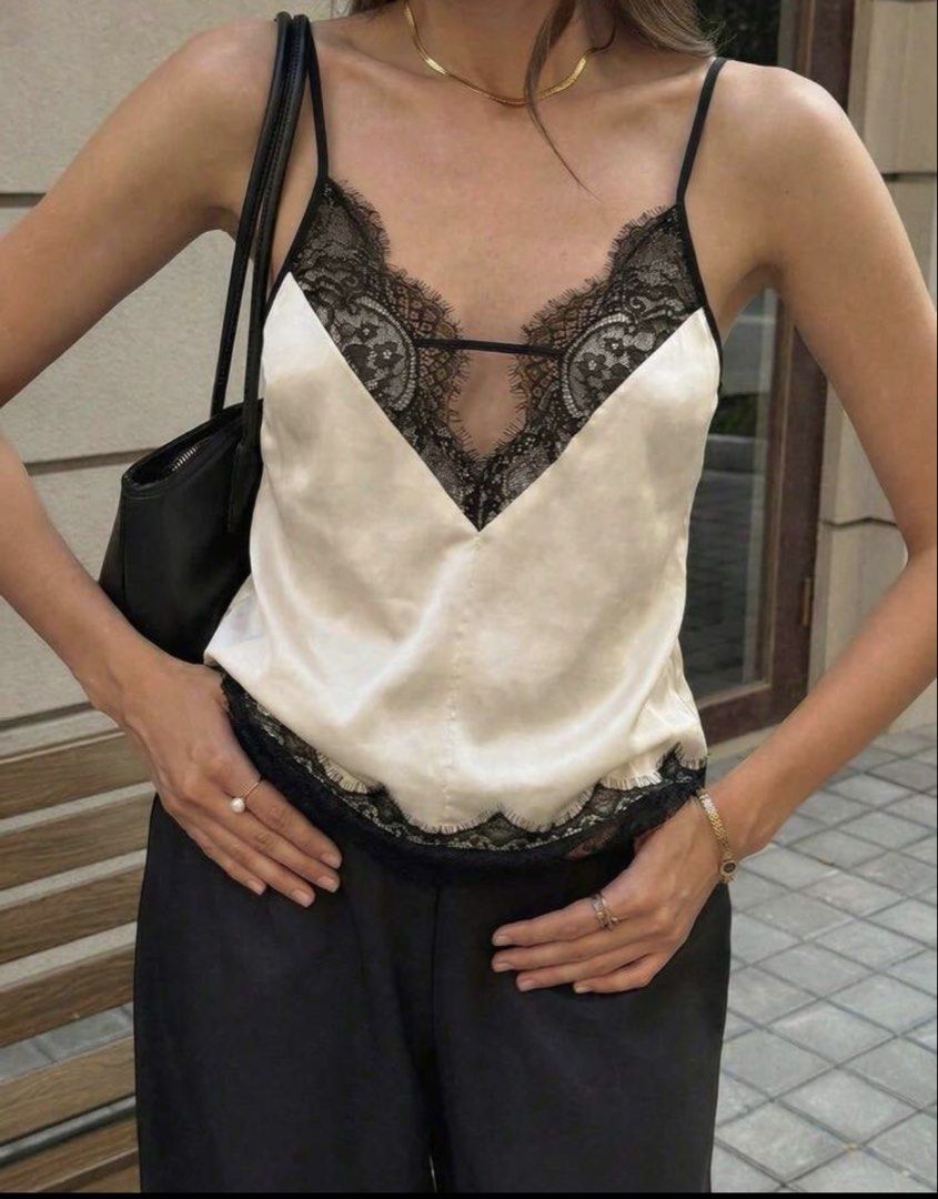 Shein silk top (Category: Blouses) located in Cabuyao City. Submitted by girlontherockspreloved (Listing ID 1467259184, Image 2). Description: Like new condition used once only. Fits S-M. No flaw. Super pretty in actual 🥰.