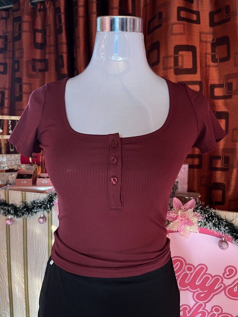 shein-dazy tops (swipeforcolors) (Category: Shirts) located in Manila. Submitted by myapparelshop (Listing ID 1467178660, Image 2). Description: 120 each! available sizes army green- small&medium gray-small&large pink&maroon - xs/small mine+color.