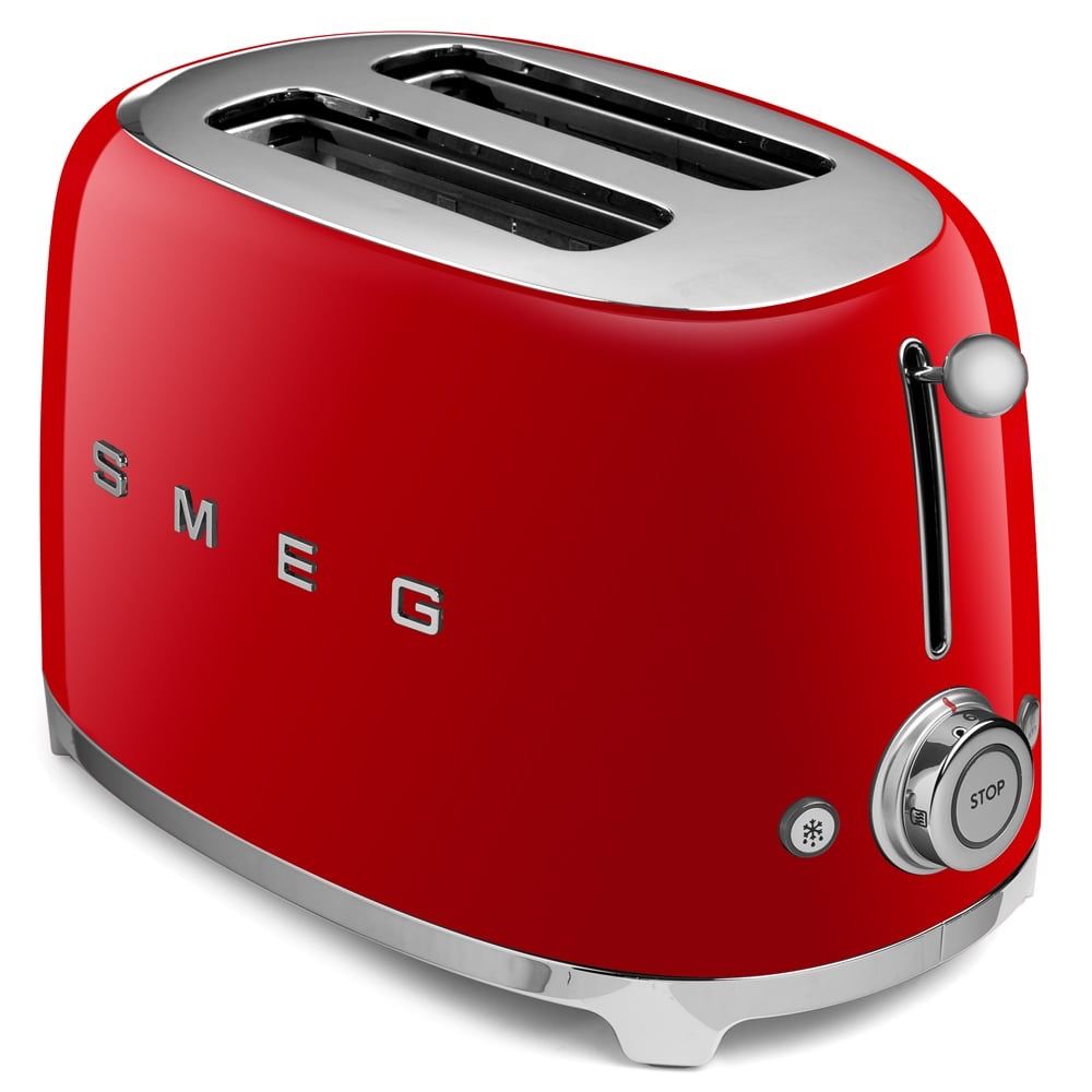 BRAND NEW SMEG 2 SLICE TOASTER -RED- (Category: Cookware & Accessories) located in Mandaluyong City. Submitted by aizhaaya15295 (Listing ID 1467284950, Image 1). Description: The Smeg Toaster blends ergonomics, functionality, and timeless 50's style, perfect for any meal—whether it's breakfast, lunch, brunch, or a quick snack. With 6 browning levels and 2 extra-wide 35mm bread slots, it offers versatility for all your toasting needs. The bagel fu