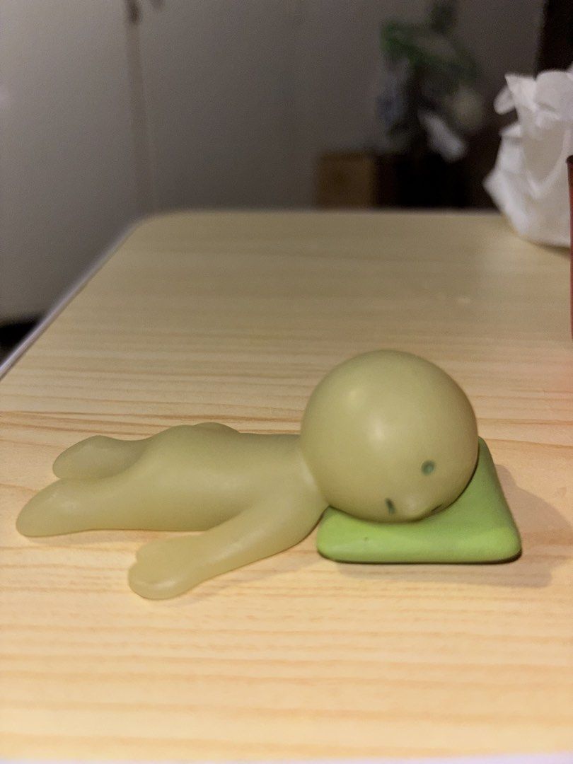 Smiski Bed Series Sleeping Figure (Category: Designer & Blind Box Toys) located in Manila. Submitted by happyfish001 (Listing ID 1467295076, Image 1). Description: - Authentic Smiski Bed Series figurine (Sleeping pose on a green pillow) - Glow-in-the-dark material - Stamped with Smiski, Dreams 2018, Made in China - Perfect addition to blind box collections or desktop setups Delivery fee to be shouldered by buyer..