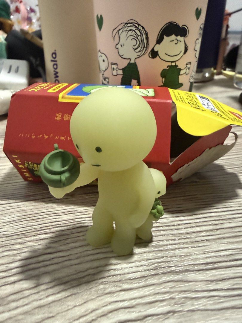 Smiski Museum Series - “Backski” (Category: Designer & Blind Box Toys) located in Taguig. Submitted by shopjpm (Listing ID 1467234285, Image 1). Description: - Item: Smiski Museum Series Secret Figure - Design: Glow-in-the-dark Smiski holding a green teapot with a tiny Smiski on its back - Condition: Great, strictly kept on display shelf - Inclusion: Opened box included Rfs: duplicate.