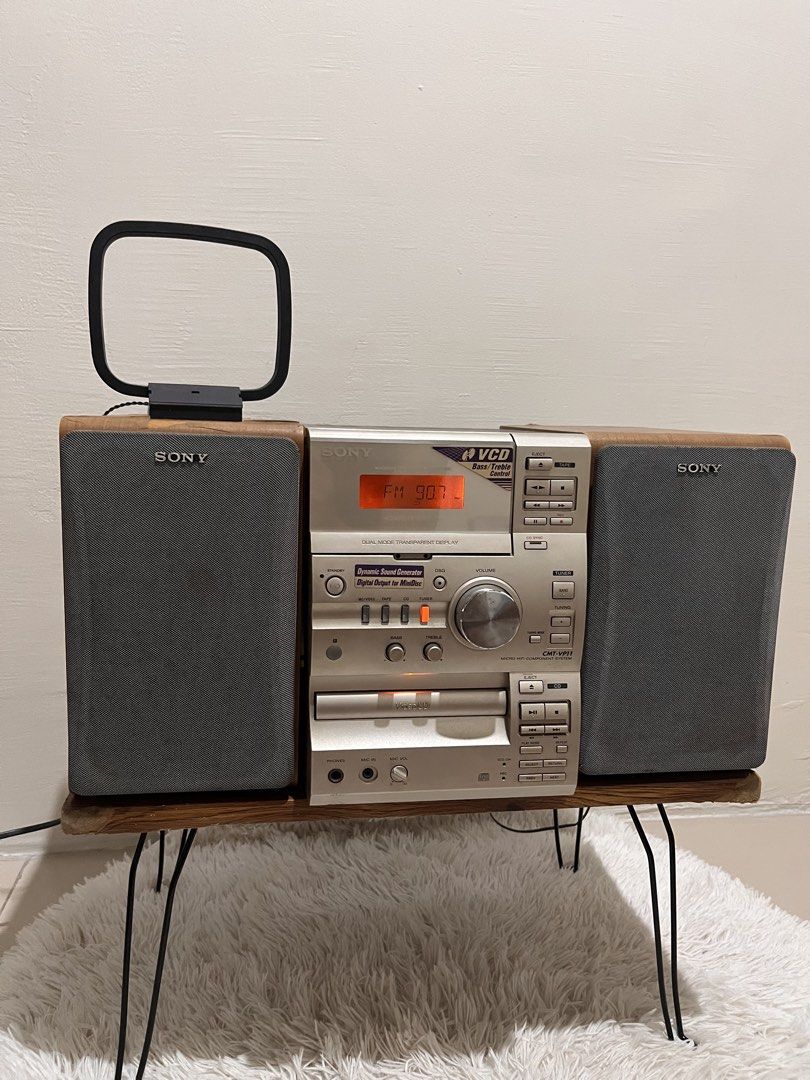 Sony HCD-VP11 Compact Mini Disc Deck Receiver (Category: Soundbars, Speakers & Amplifiers) located in Cavite. Submitted by pesobill (Listing ID 1467301286, Image 2). Description: Working Issue: Need to Refoam Speaker Naic Location PickUp/Lalamove.