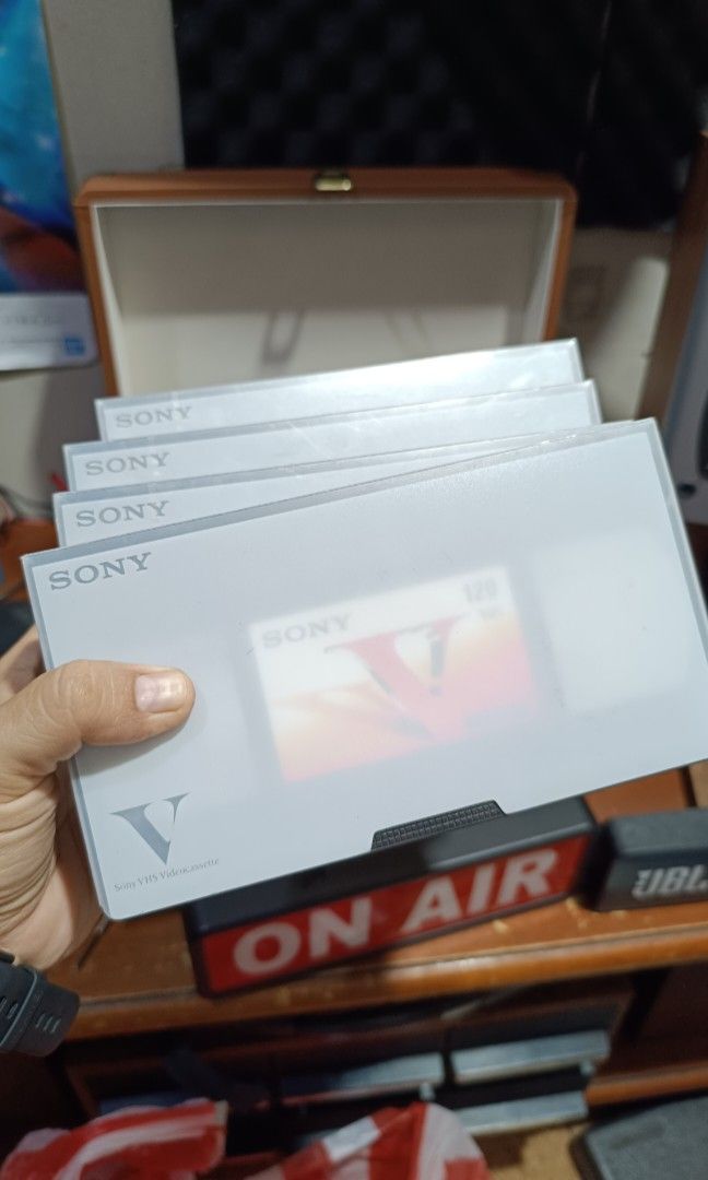 SONY VIDEO CASSETTE (Category: Blu-Ray & Media Players) located in Midsayap. Submitted by macoy.picker (Listing ID 1467358748, Image 1). Description: SONY VIDEO CASSETTE 3Pcs Sealed 1 Already Opened Take All for 700 + FREE SF.