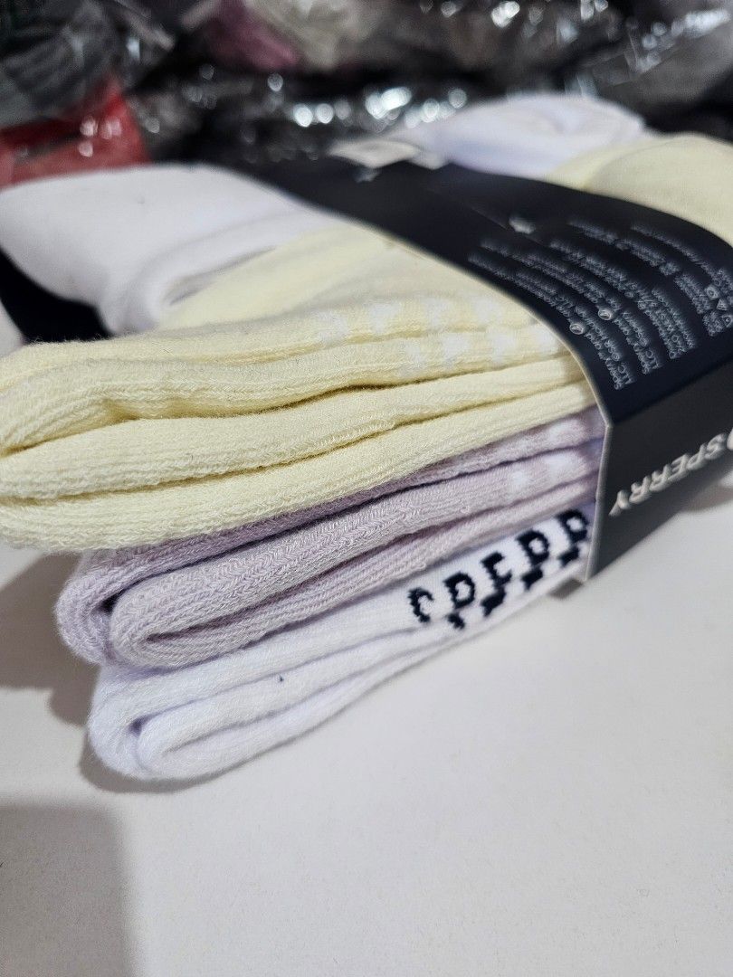 SPERRY Men's Crew Cut Socks - 6 pairs (Category: Socks) located in Quezon City. Submitted by senyoramaria2 (Listing ID 1467217222, Image 2). Description: SPERRY Crew Cut Socks Cushion US Men's 6 - 12 6 pairs 2 x White 2 x Lavender 1 x Navy Blue 1 x Light Yellow #USpasabuy.