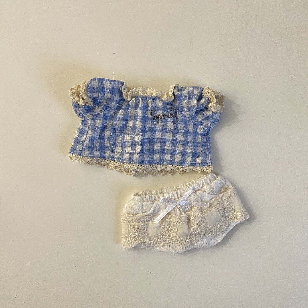 Spring Gingham Plaid Top and Lace Bloomer for Kpop Dolls (Category: Plushies & Soft Toys) located in San Pedro. Submitted by jellybean.co (Listing ID 1467210845, Image 1). Description: .