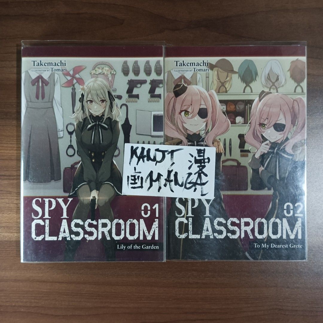 Spy Classroom Light Novel Volume 1 & 2 Set (Category: Comics & Manga) located in Davao. Submitted by kanjimangaonlinestore (Listing ID 1467269503, Image 2). Description: • Spy Classroom (Light Novel), Vol. 1 & 2 Condition: Lightly Used Slight Yellowing Location: Davao City MOP: Gcash MOD: J&T / SPX.