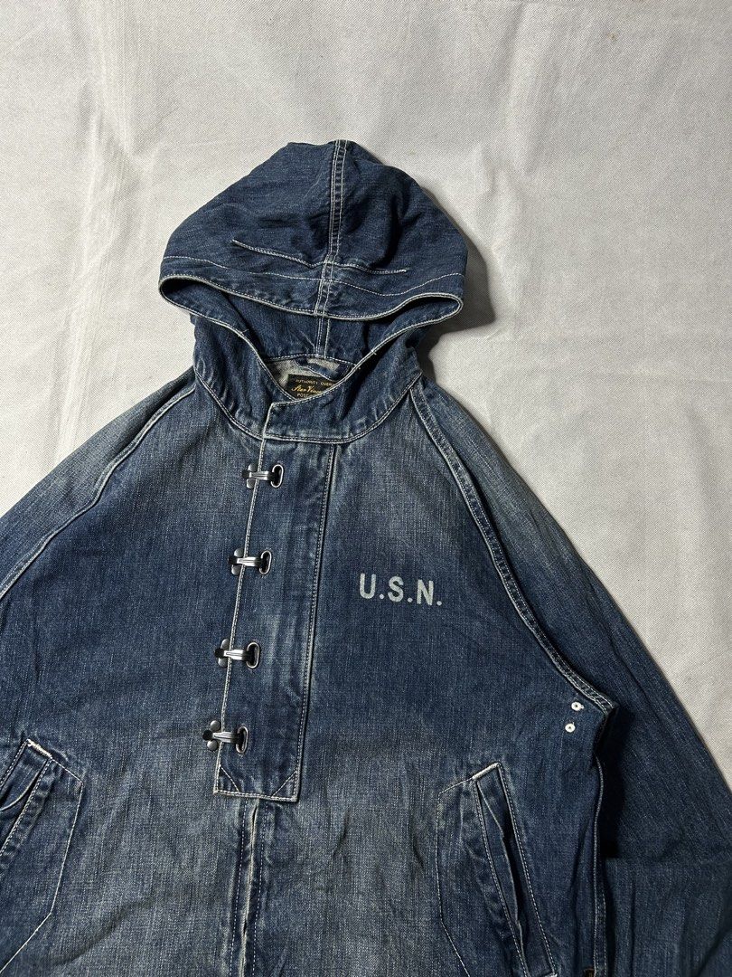 Star Vince Works U.S. Navy-Style Deck Hook Pullover Jacket (Category: Coats, Jackets and Outerwear) located in Iloilo. Submitted by noy_thrift (Listing ID 1467309228, Image 2). Description: Star Vince Works U.S. Navy-Style Deck Hook Pullover Jacket Large Width 22 Length 26 Excellent Condition No Issue.