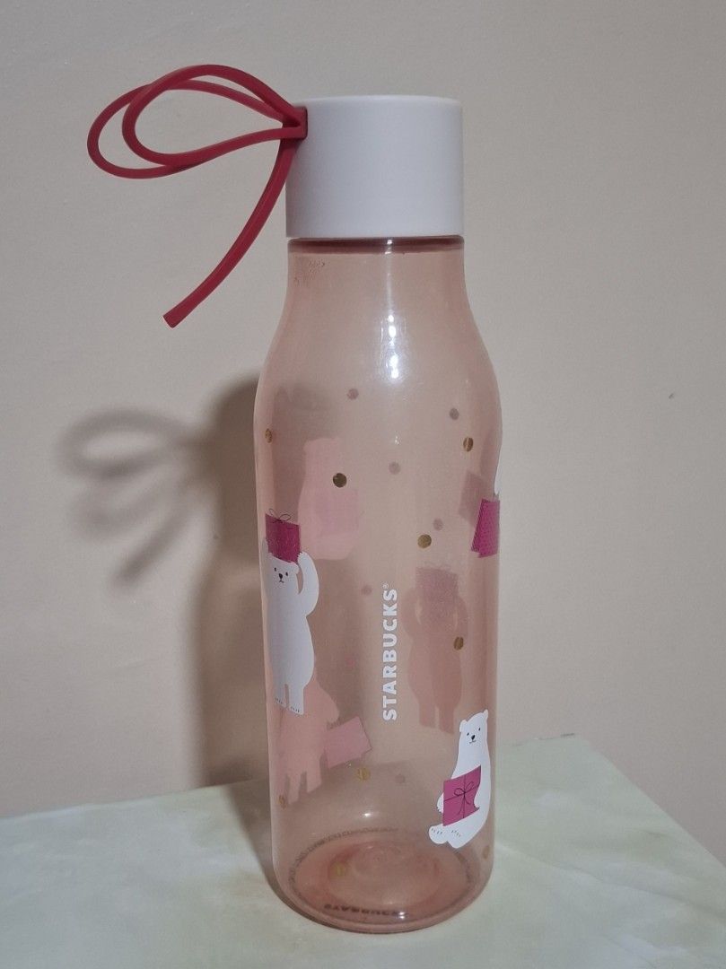Starbucks Bear & Gift Pink Water Bottle 710ml (Category: Water Bottles & Tumblers) located in Iloilo. Submitted by mgu.shoppe_ph (Listing ID 1467288458, Image 1). Description: Preloved with sign of usage Prints are still visible 2021 Starbucks size 710 ml No inclussions.