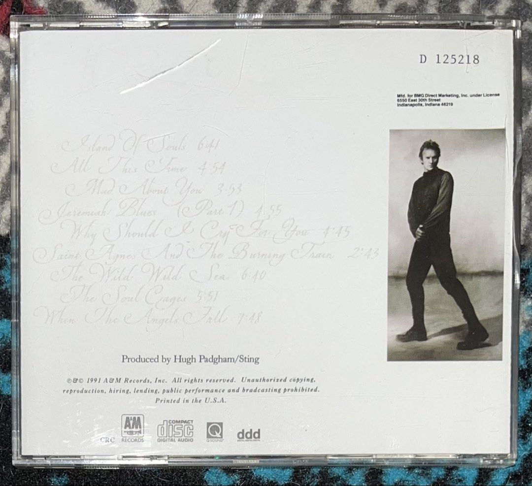 Sting - The Soul Cages (Category: CDs & DVDs) located in San Fernando. Submitted by yslkouros (Listing ID 1467267355, Image 2). Description: The best Sting album IMHO. Rare jewel case version.
