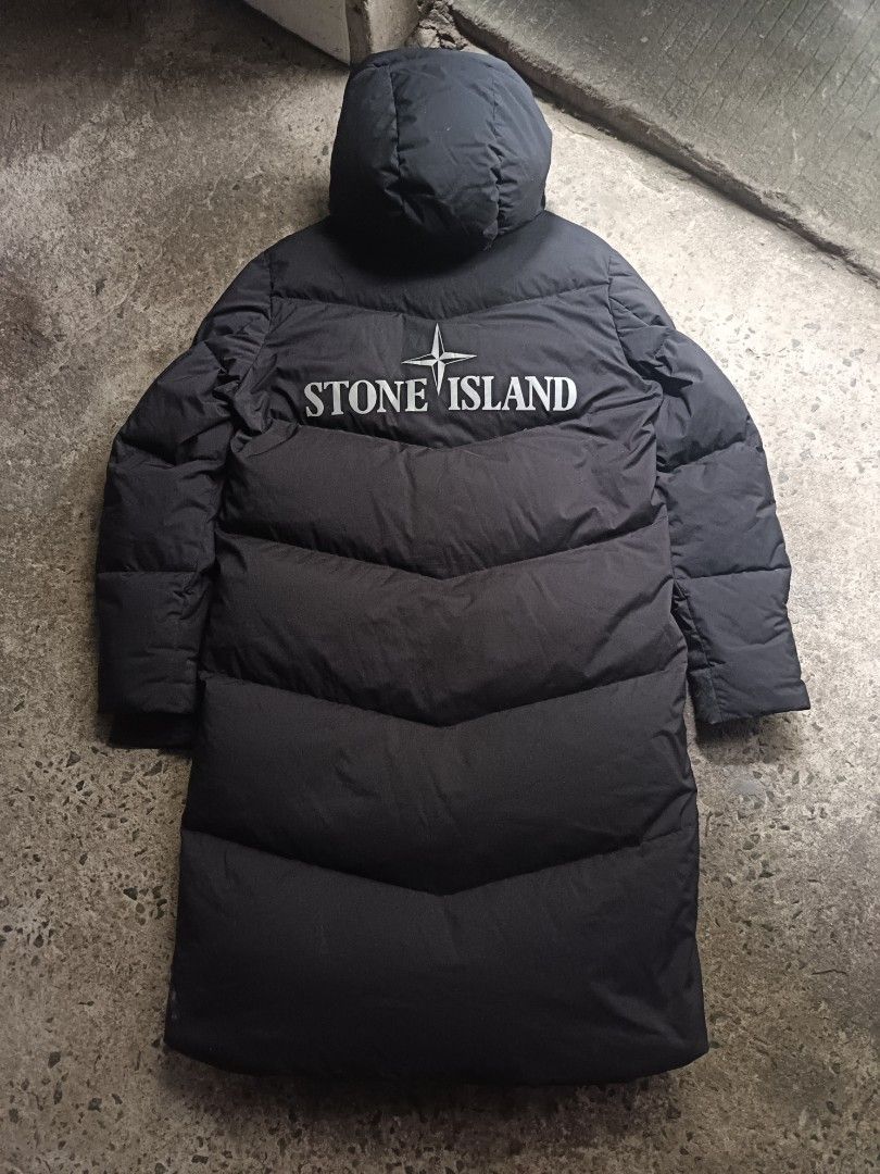 Stone Island Dormeuil Nylon Metal Primaloft Down Long Coat (Category: Coats, Jackets and Outerwear) located in Caloocan City. Submitted by gemfinder669 (Listing ID 1467198948, Image 2). Description: - Brand: Stone Island - Style: Long Down Coat / Parka - Color: Black - Size: Medium - Materials: Nylon Metal fabric with Primaloft insulation - Fill: 90% Goose Down, 10% Feather - Special Features: SI House Check by Dormeuil, large compass graphic ins