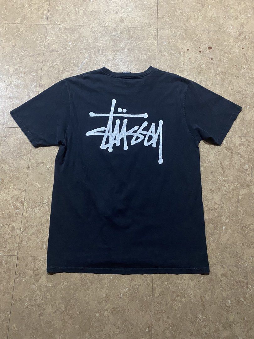 Stüssy Stock Logo Black Tee Size M (Category: Tshirts & Polo Shirts ) located in Ozamiz City. Submitted by hakdmxma (Listing ID 1467266945, Image 1). Description: - Brand: Stüssy - Color: Black - Size: Medium (fits true to size) - Material: 100% cotton (Made in Honduras) - Design: Classic logo graphics on front chest and back - Condition: Minor cracking on the back print due to regular wear and washing - Perfect everyday streetwear staple.
