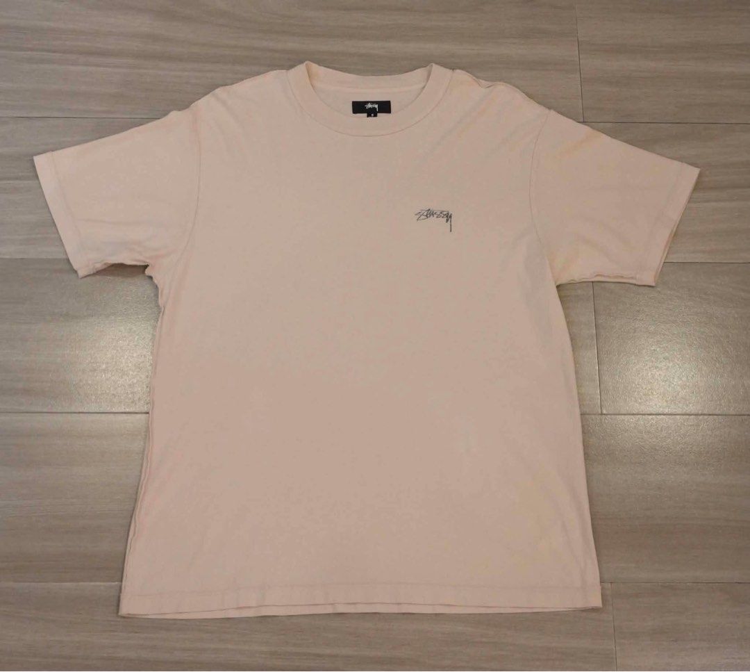 Stussy Lazy Tee Basic Shirt S (Japan) (Category: Tshirts & Polo Shirts ) located in Binan City. Submitted by brlt_ay (Listing ID 1467314800, Image 1). Description: - Brand: Stussy - Color: Pale Peach - Size: Small - Used thrice only - Bought from Stussy Harajuku, Tokyo (OG price: ₱5k) - Small.