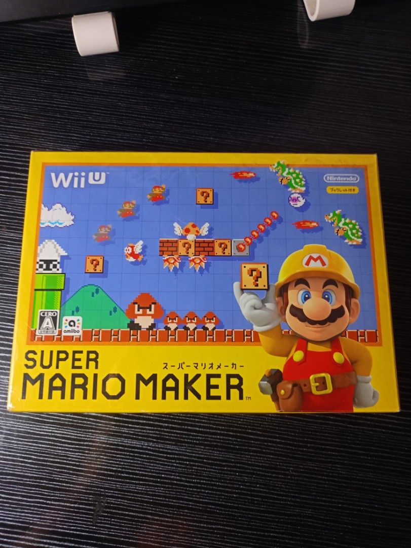 Super Mario Maker Wii U Japanese Version (Category: Nintendo) located in Tarlac. Submitted by dpena051706000 (Listing ID 1467187967, Image 1). Description: - Title: Super Mario Maker - Platform: Nintendo Wii U - Version: Japanese Import - Inclusions: Game disc, original yellow box packaging, and booklet - Condition: Clean physical state, well-maintained - Features: Create, play, and share your own custom Mario courses.