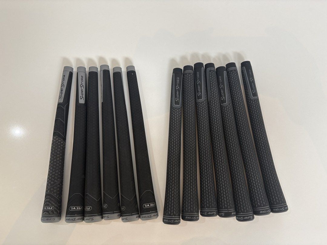 Super Stroke REVL golf grips midsize (Category: Golf) located in Manila. Submitted by keeneagle-358aa6 (Listing ID 1467207710, Image 3). Description: 6 pcs. 5 RVL, 1 Element Midsize. In very good condition, like new. Experimenting with grips.