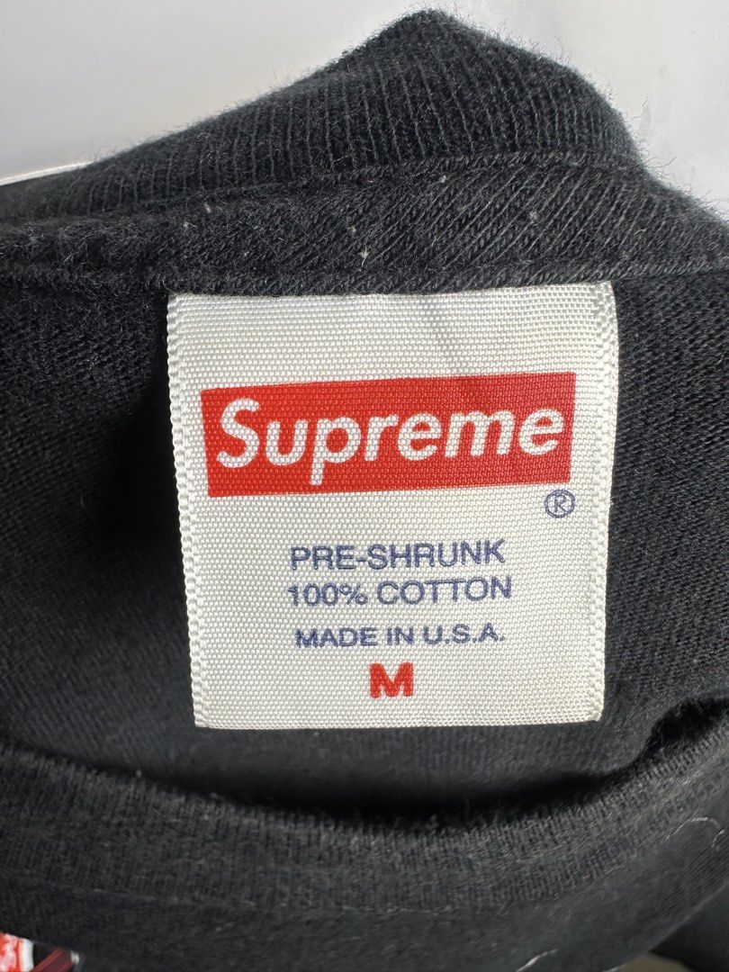 Supreme Crash Tee (Category: Tshirts & Polo Shirts ) located in Marikina City. Submitted by swiftsian (Listing ID 1467219552, Image 3). Description: Supreme Crash Tee (Black) - Size: Medium - Issue: little hairlines - Color may vary due to lighting Shipping: Lalamove/J&T .