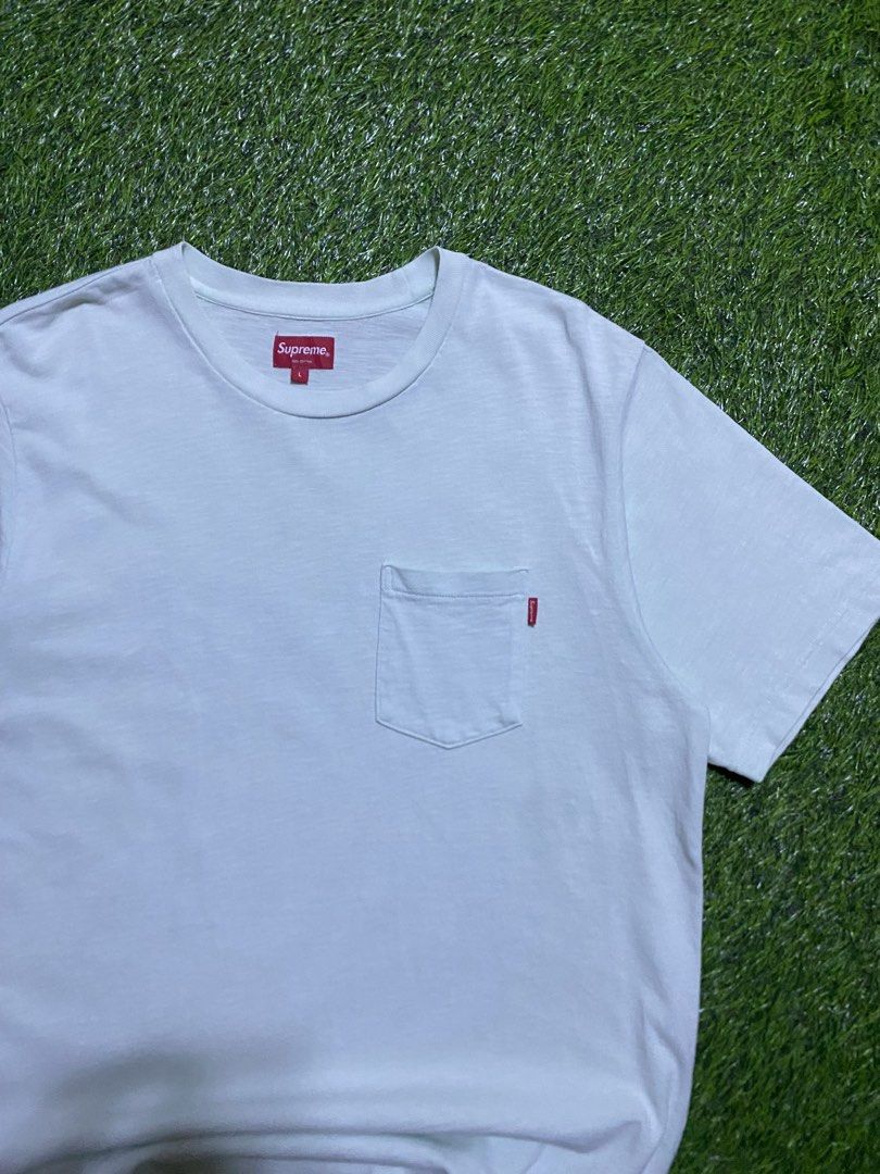 SUPREME SHIRT (Category: Tshirts & Polo Shirts ) located in Manila. Submitted by niftythrifttt (Listing ID 1467341826, Image 3). Description: SUPREME SIZE L TO XL WIDTH - 22 LENGTH - 31 COLOR RATE 9.5 EXCELLENT CONDI NO ISSUE.