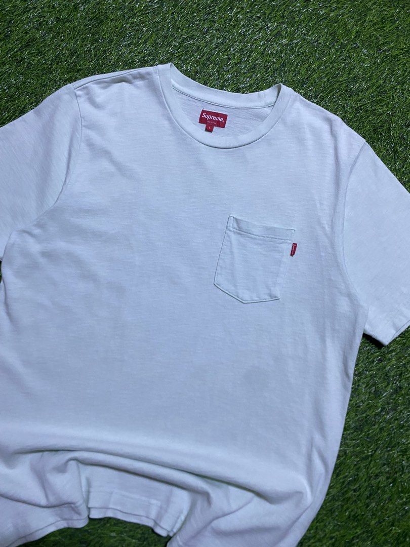 SUPREME SHIRT (Category: Tshirts & Polo Shirts ) located in Manila. Submitted by niftythrifttt (Listing ID 1467341826, Image 2). Description: SUPREME SIZE L TO XL WIDTH - 22 LENGTH - 31 COLOR RATE 9.5 EXCELLENT CONDI NO ISSUE.