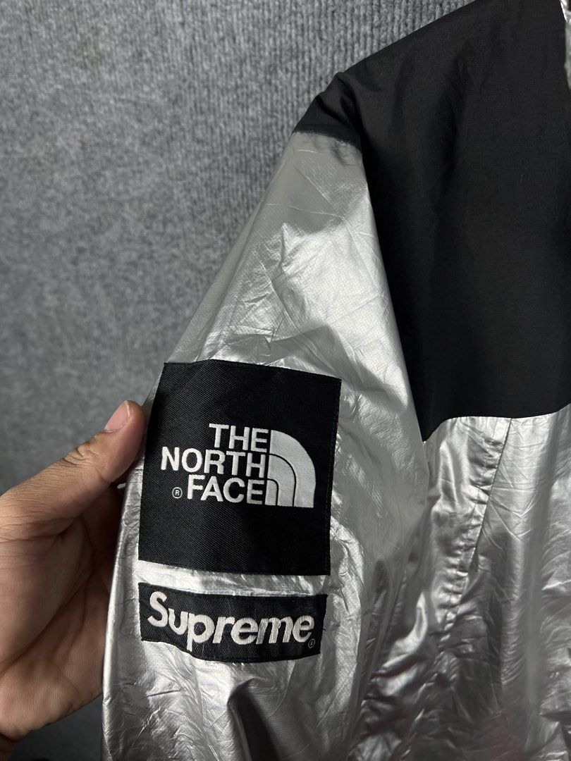 Supreme x The North Face Metallic Mountain Jacket Silver (Category: Coats, Jackets and Outerwear) located in Baguio. Submitted by datangel (Listing ID 1467356160, Image 3). Description: THE NORTH FACE GORETEX AS NEW CONDITION 9.8 COLOR RATE XL ON TAG LENGHT 28 x WIDTH 25 MINE:1499 .