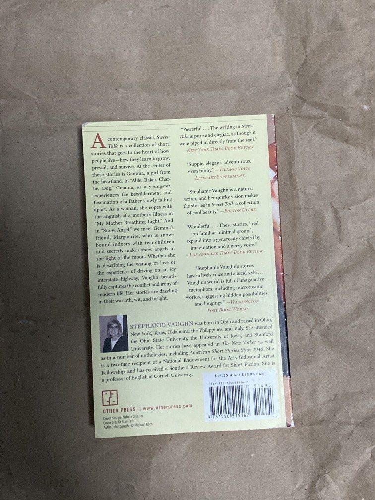 Sweet Talk: Stories by Stephanie Vaughn (Category: Storybooks) located in Manila. Submitted by happyoldyear_ (Listing ID 1467350363, Image 3). Description: no writings signs of shelf wear.