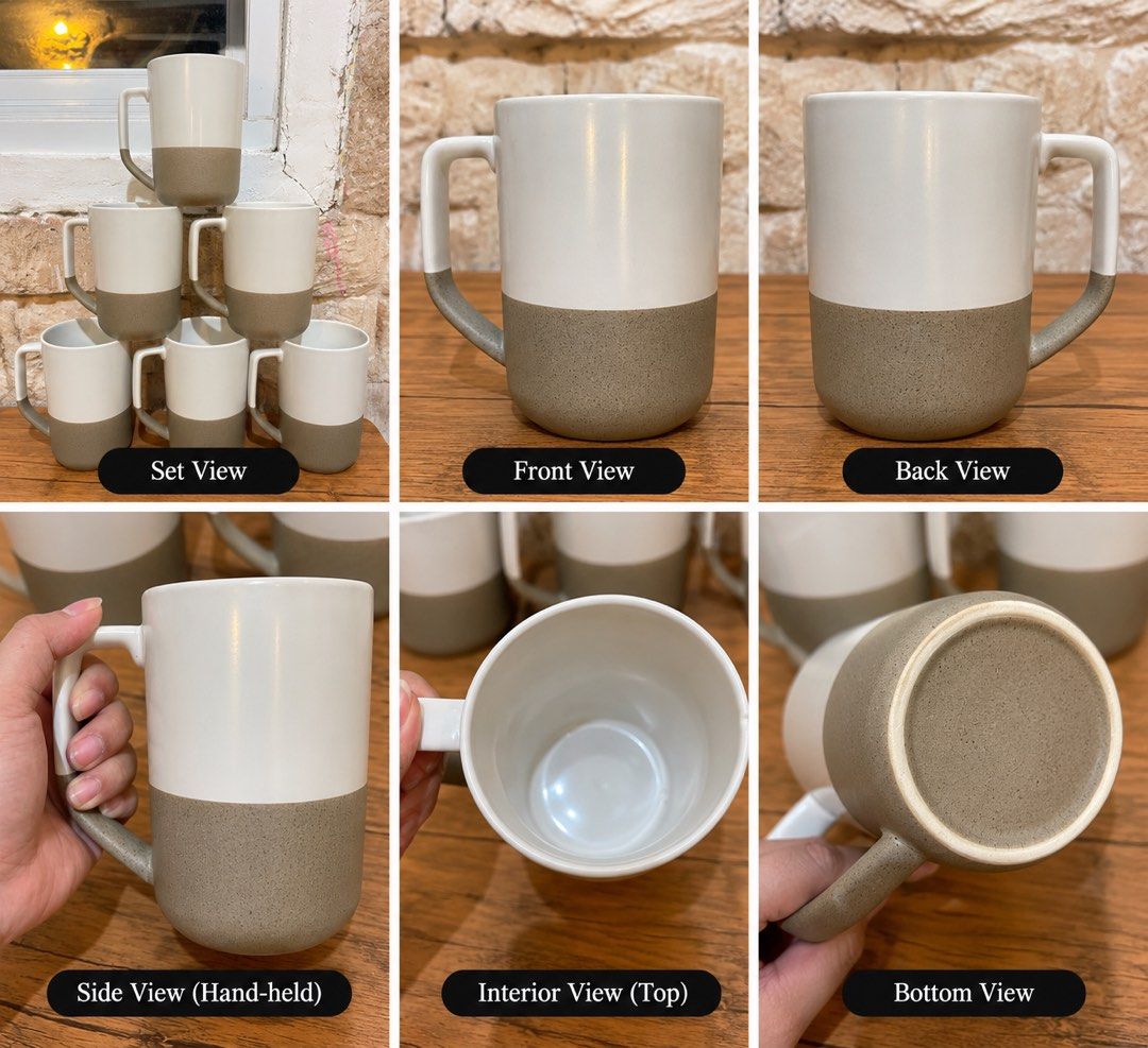 TALL two-tone ceramic or stoneware coffee mug (Category: Coffee & Tea Tableware) located in San Fernando. Submitted by dntjapansurpluselyu (Listing ID 1467276647, Image 1). Description: .
