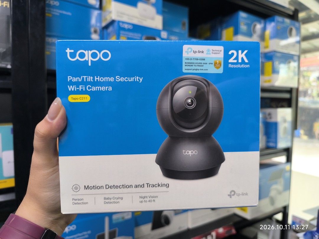 TAPO C210/C211 INDOOR CCTV WIFI CAMERA 2K RESOLUTION (Category: Security Systems & CCTV Cameras) located in Taguig. Submitted by tplink.imackdigitals (Listing ID 1467214059, Image 1). Description: 1 year service warranty.