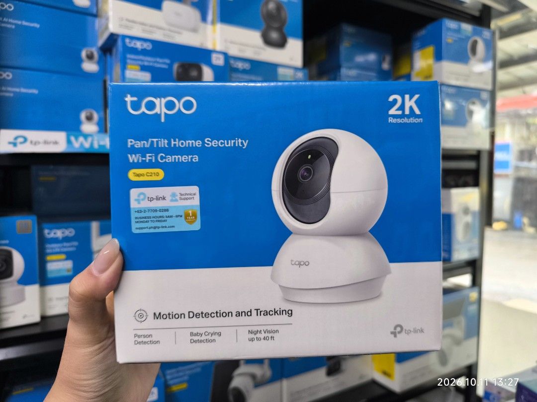 TAPO C210/C211 INDOOR CCTV WIFI CAMERA 2K RESOLUTION (Category: Security Systems & CCTV Cameras) located in Taguig. Submitted by tplink.imackdigitals (Listing ID 1467214059, Image 2). Description: 1 year service warranty.