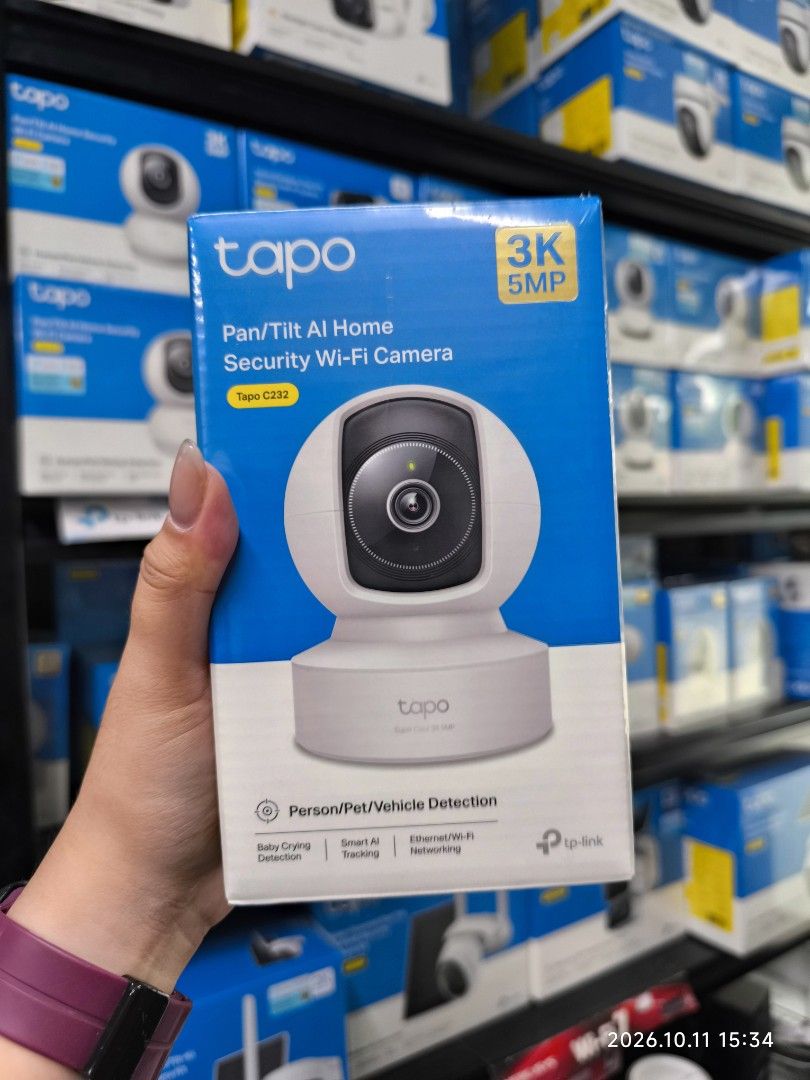 TAPO C232 INDOOR CCTV 3K RESOLUTION CAMERA (Category: Security Systems & CCTV Cameras) located in Taguig. Submitted by tplink.imackdigitals (Listing ID 1467243134, Image 1). Description: 1 year warranty.