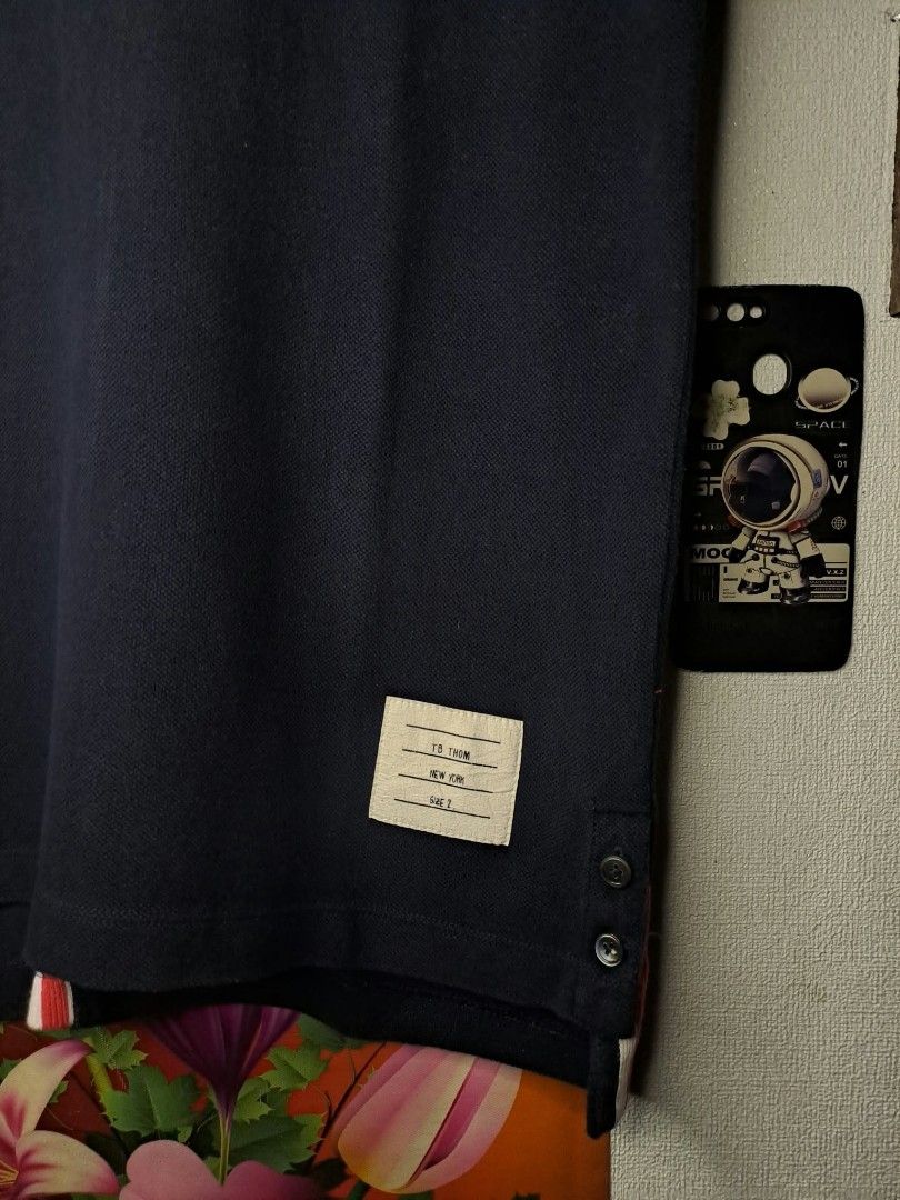TB Thom New York Center Back Stripe 4 - Bar (Category: Luxury Apparel) located in Quezon City. Submitted by yaseen73 (Listing ID 1467281131, Image 3). Description: Thom Browne Signature 4 - Bar Center Back Stripe Deep Navy Blue Piquè Cotton Suede ✔️Wearing Size : #2 ✔️Width '20 ✔️Length '27 / '28 ✔️Color Rate : 9.9/10 ✔️Flawless / No Issue ✔️Nearly New Condition ✔️Pre - Owned Courier : J&T Lalamove MOP : G C A S H LA LA MOVE Seller's Location : �
