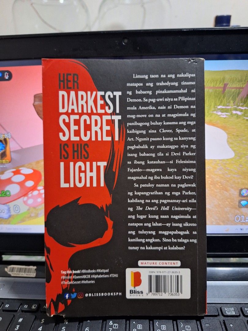 The Dark Secret by QueenABCDE (Rare) (Category: Storybooks) located in Pasig City. Submitted by zelzelly (Listing ID 1467325297, Image 3). Description: FS: (Wattpad Book) The Dark Secret by QueenABCDE (Rare) RFS: Decluttering and no longer need. • Forgot the original price and it ranges on online stores from 110 - 280 since it was rare. • Never read the book after knowing I bought the part 2. • Has issues on the bottom paper pages since it was on