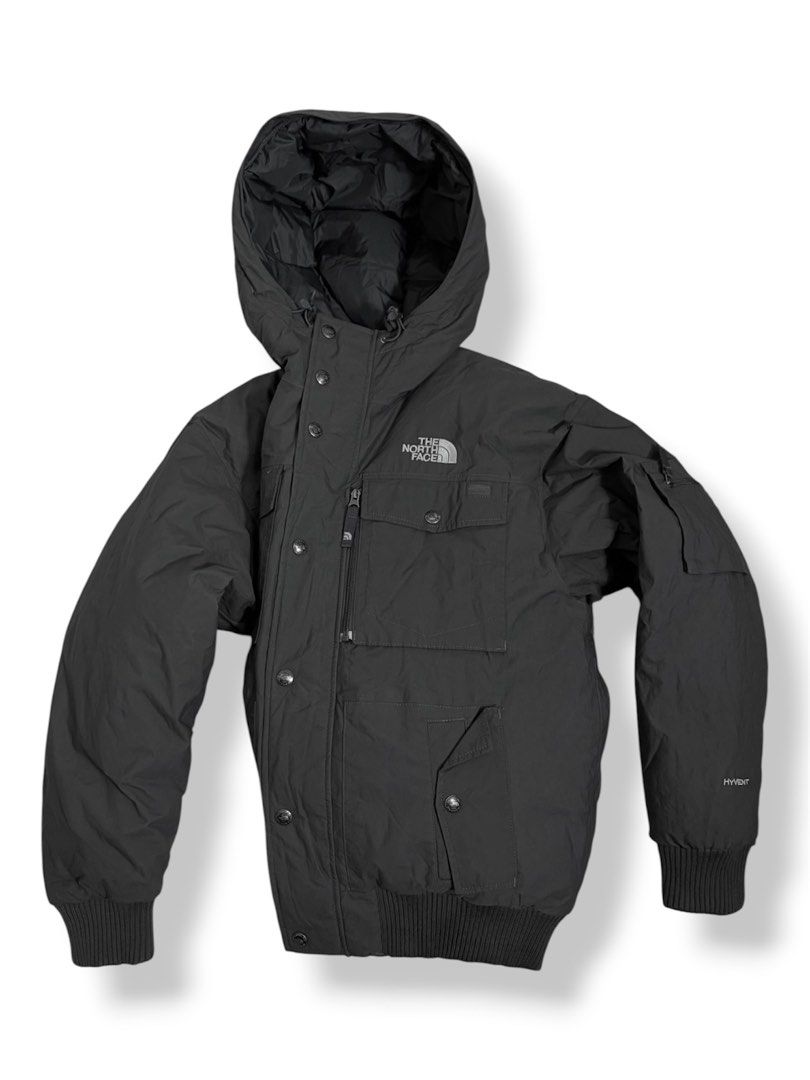 THE NORTH FACE GOTHAM HYVENT FULLY PADDED JACKET (Category: Coats, Jackets and Outerwear) located in Cavite. Submitted by frankiemnla (Listing ID 1467321730, Image 2). Description: L- 29 W- 24.5 Size- L to XL Like new condition • Technology: Equipped with HyVent waterproof, breathable technology (as visible near the left cuff). • Insulation: Insulated with premium high-fill goose down. • Design Features: It features a bomber-style silhouette with