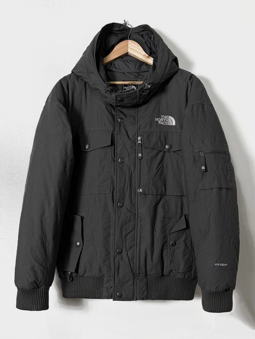 THE NORTH FACE GOTHAM HYVENT FULLY PADDED JACKET (Category: Coats, Jackets and Outerwear) located in Cavite. Submitted by frankiemnla (Listing ID 1467321730, Image 1). Description: L- 29 W- 24.5 Size- L to XL Like new condition • Technology: Equipped with HyVent waterproof, breathable technology (as visible near the left cuff). • Insulation: Insulated with premium high-fill goose down. • Design Features: It features a bomber-style silhouette with