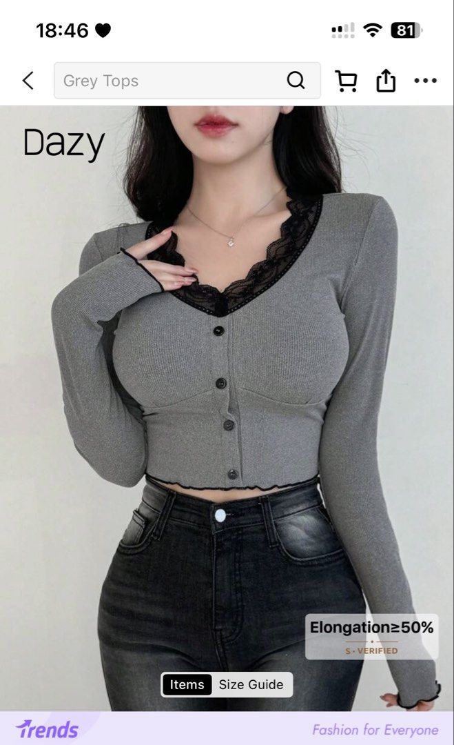 Tight cute korean long sleeves (Category: Longsleeves) located in Manila. Submitted by xxx0727 (Listing ID 1467280393, Image 1). Description: - Small to Medium size - Stretchable Material.