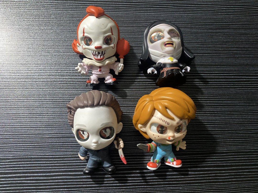 TINY NIGHTMARES SET ONLY (Category: Figurines & Statues) located in Quezon City. Submitted by f4talfemme (Listing ID 1467301081, Image 1). Description: PENNYWISE CHUCKY THE NUN MICHAEL MYERS.