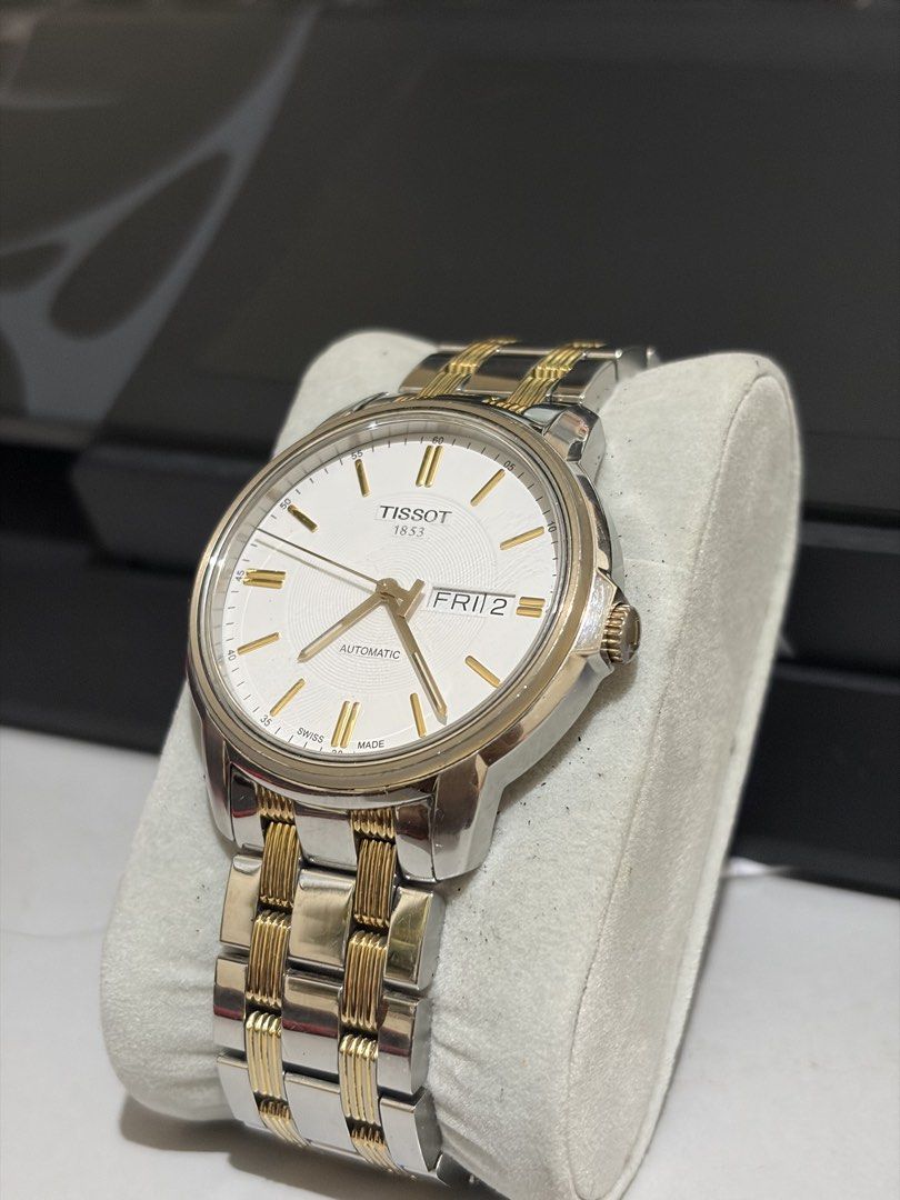 TISSOT PR 100 (Category: Luxury Watches) located in Manila. Submitted by labraquelo57009 (Listing ID 1467328203, Image 2). Description: TISSOT PR 100 21000 php 🏷️ - Negotiable - reference number T065.430.22.031.00 - Swiss Automatic (80-hour power reserve) - Case size 40mm - Two tone - Pre owned - Lightly used - Original box - no manual cards Sta Mesa Manila📍 Feel Free to pm .