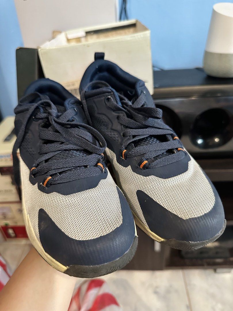 Toes Dunks Navy Blue Sneakers Size 35 (Category: Babies & Kids Fashion) located in Manila. Submitted by htaviles (Listing ID 1467347480, Image 1). Description: - Brand/Model: Toes Dunks Navy Blue Sneakers - Size: Youth Size 35 (US 4.5) - Design: Grey mesh upper with stylish navy panels and orange inner collar accents - Condition: Soles show light signs of wear on the bottom tread - Inclusions: Original box included - Perfect for daily casual wear