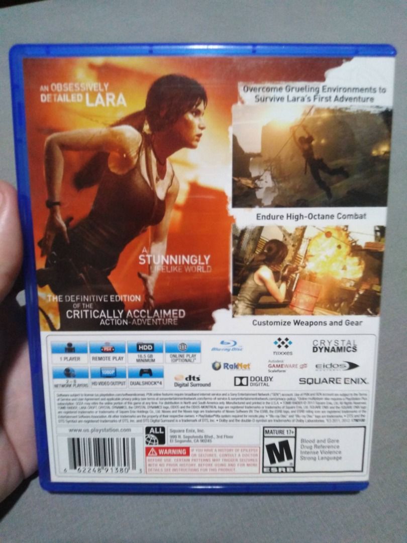 Tomb Raider PS4 game (Category: PlayStation) located in Quezon City. Submitted by p1.pio (Listing ID 1467321223, Image 2). Description: For sale: Tomb Raider PS4 game Good condition with normal signs of use Tested and played to completion on PS4 Fixed price, no last price Location: Irosin, Sorsogon Delivery: J&T Express, buyer pays shipping fee Payment: GCash only, no COD/COP.